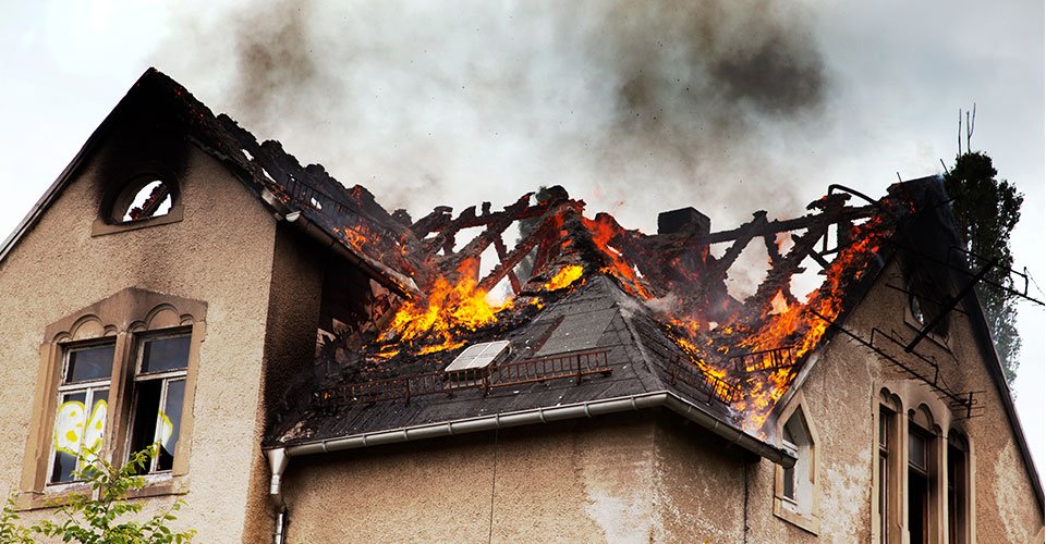 Fire damaged property