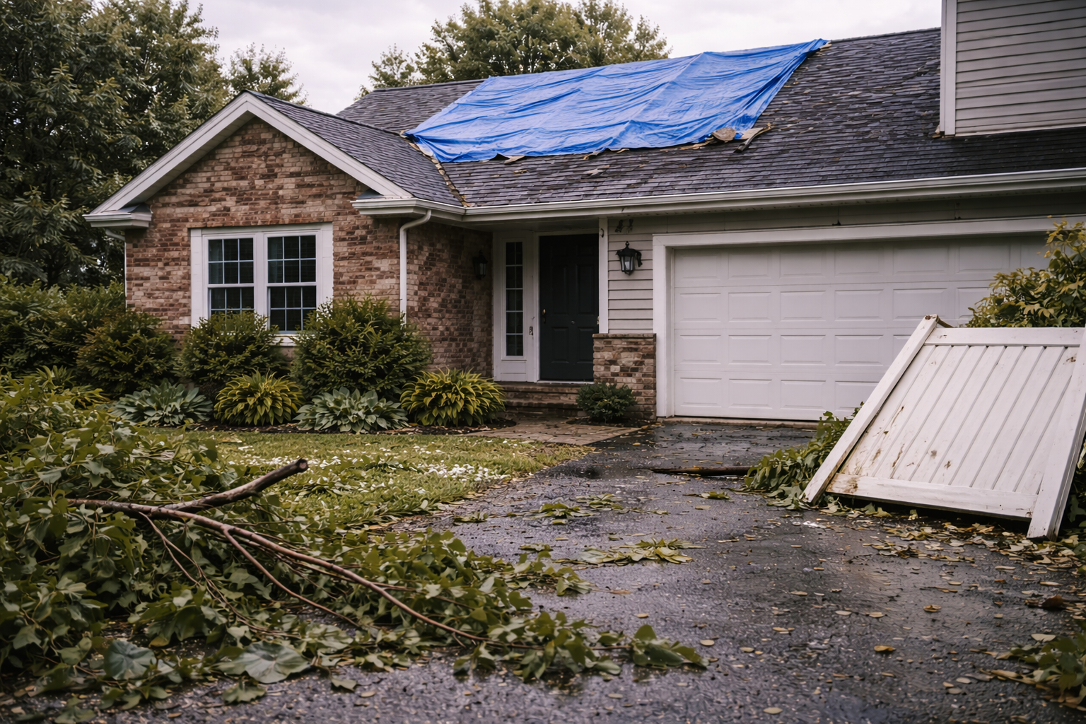 Storm damaged Pennsylvania property