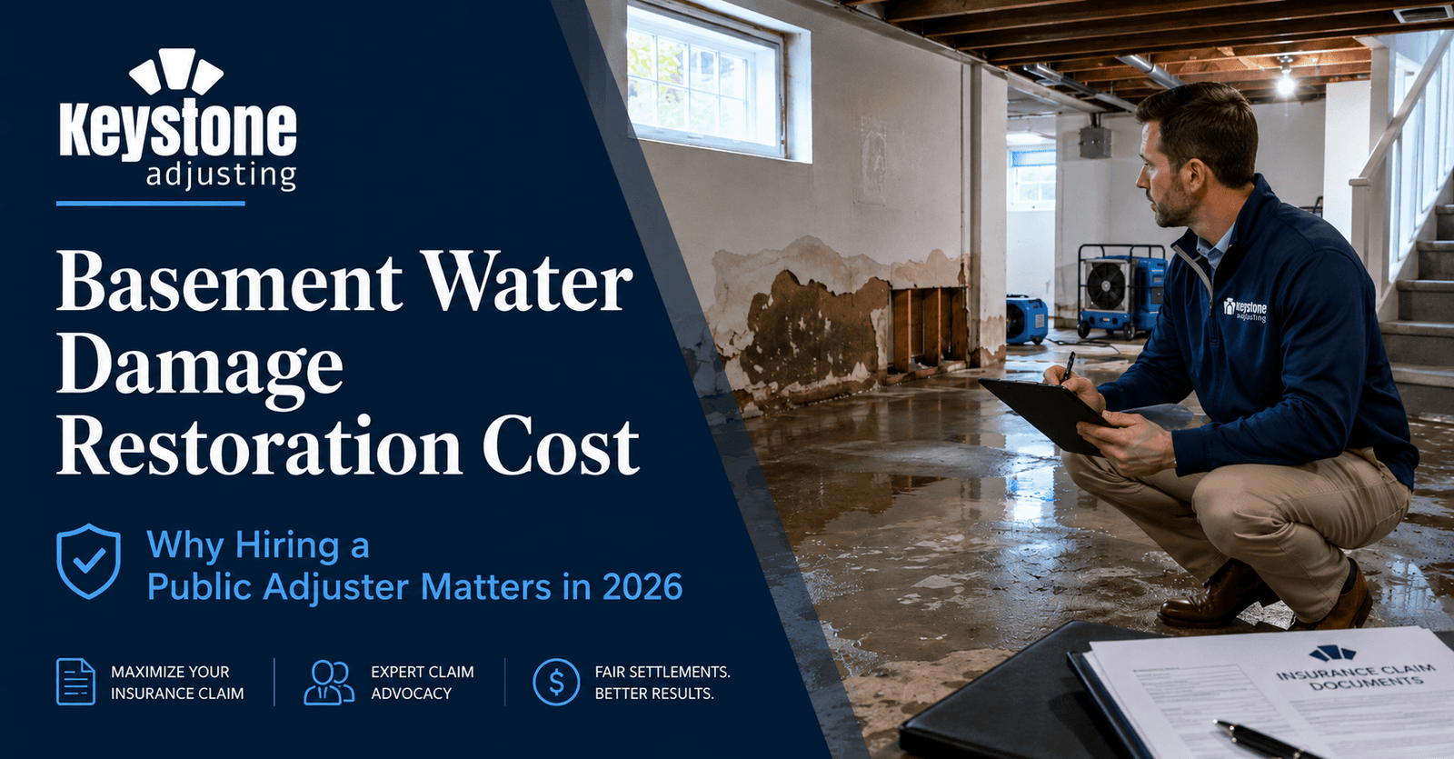 Basement Water Damage Restoration Keystone Adjusting