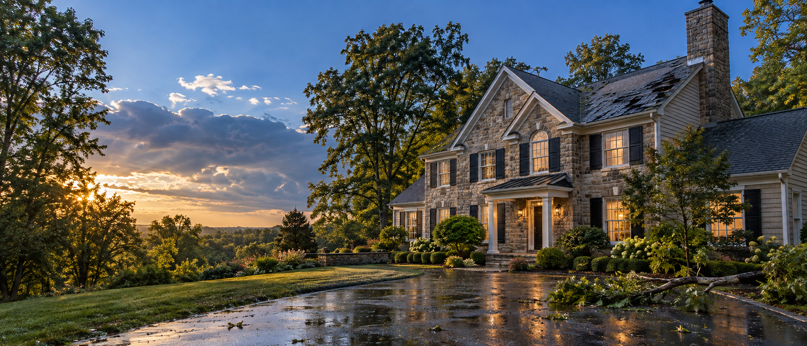 Bucks County home after storm damage